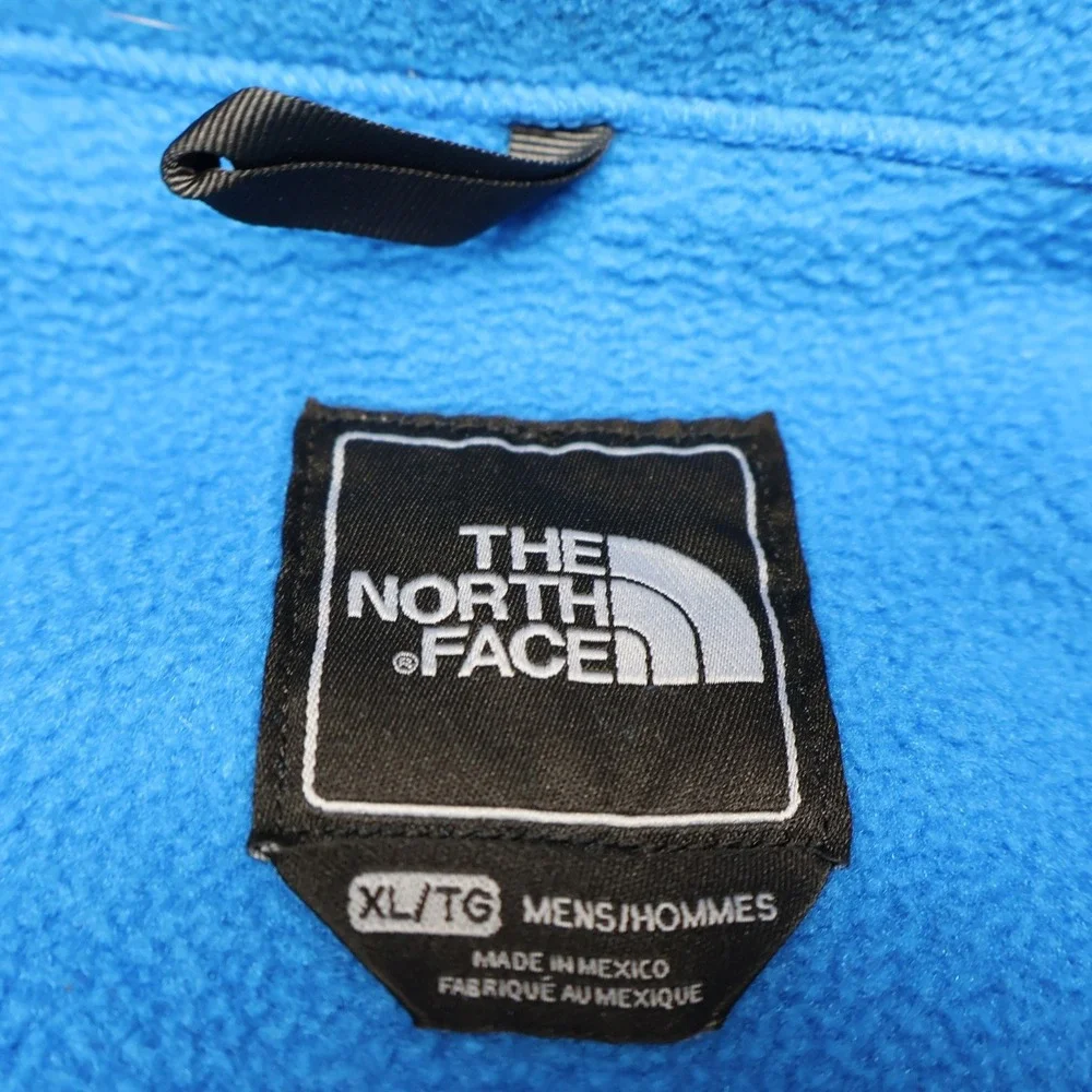 North Face Denali Jacket Men XL Blue Black Polartec Insulated Fleece Heavyweight